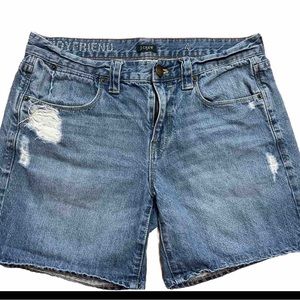 J crew boyfriend denim shorts size 4